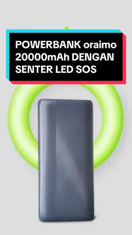 Butuh powerbank untuk traveling? #oraimoTraveler4Pro jawabannya! Dengan kapasitas 20000mAh, powerbank ini juga dilengkapi 3 port output dan 2 port input, kerennya ada senter LED dengan sinar alarm SOS! Miliki sekarang di keranjang kuning💚 #oraimo #oraimoindonesia #powerbank #powerbank20000mah #rekomendasipowerbank