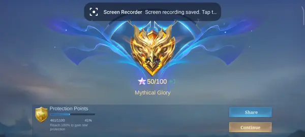 mythic glory rank up animation #mlbb 