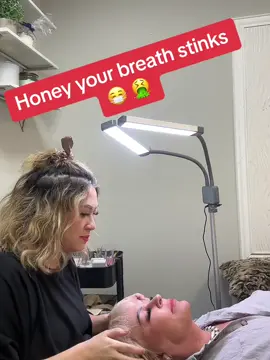 Her breath smells bad 😷🤮 #juliesbeautybydesigns #gurunanda #gurunandaproducts #gurunandaoilpulling #oralcare #mouthwash #oilpulling #fypシ #fypシ゚viral #foryoupage #tiktokshopping #pregnantlife #eyelashes #eyelashextensions @Puneet Nanda bridge the gap 