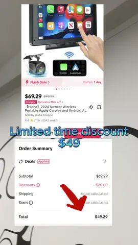 Got apple carplay without getting a new car! From Shoppe #applecarplay #wirelesscarplayscreen #carplay #wirelesscarplay #TikTokShop #tiktokshopelectronics #caraccessories #fyp 