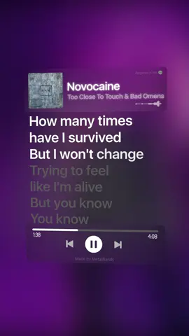 Thanks for the request @Wheelzonthebust! 🖤 #tooclosetotouch #badomens #metalhead #metalcore #lyrics 