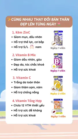 Cùng nhau thay đổi bản thân đẹp lên từng  ngày #goclamdep #khoetrongdepngoai #kẽm #vitaminc #dhc #vtvcab 
