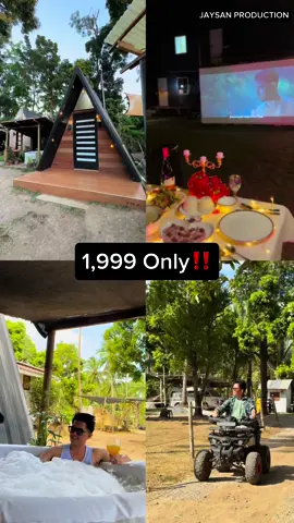 for as low as 1,999 good for 2 person ‼️😱❤️ 2 DAYS AND 1 NIGHT? ⛺️🌲🪵 Amenities:  📌 Jacuzzi (including bubble bath)  📌 Kawa Bath  📌 Swing  📌 ATV  ♟️ Board Games  🏹 Archery  🎱 Billiards 🎦 Outdoor Cinema Glamping 🍽️ Romantic Dinner 🍽️ Breakfast ‼️ FREE PARKING  Less than 2 hours away from Manila and 15-20 minutes away from Tagaytay! 🚘  Paping's Staycation & Campsite  in Magallanes, Cavite ❤️ TELL ME NA DI TO WORTH BAKA MA ADIK KA BALIK BALIKAN NYO SILA 🥰❤️ For reservation, bookings, and inquiries kindly message their official Facebook page.  Fb Page: @Paping’s Staycation  #campingdate #camping #carlanj #cavite #papings #staycation #cavitestaycation #nexttravel #bestplacetowork #highlights #highlyrecomemded #Philippines #travelphilippines #travelvlog #influencer #lovetravel 