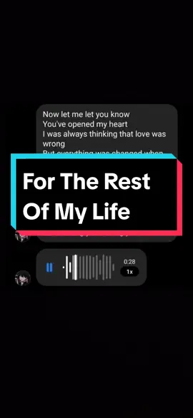 I'll be loving you. #fortherestofmylife #lyrics #coversong #song #music #cover #singing #foryou 