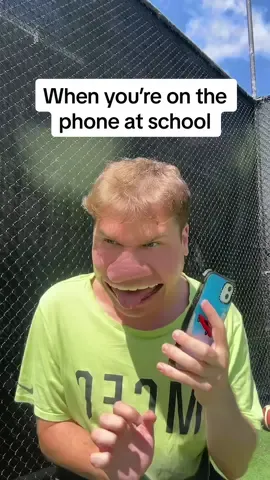 When you’re on the phone at school ##fyp##foryou##funny##school
