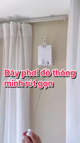 Dây phơi đồ rút gọn thông minh, sản phẩm tuyệt vời cho những bạn muốn tối ưu không gian trong nhà #dayphoido #dayphoiquanao #dayphoiquanaorutgon #dayphoidorutgon #dayphoidothongminh #dayphoiquanaothongminh 