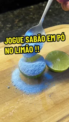 Jogue SABÃO em PÓ no LIMÃO, esse é o TRUQUE SECRETO das FAXINEIRAS !! #limao #sabao #limpeza #dicas 