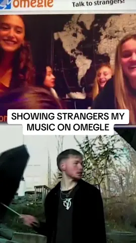 I love this reaction 😂 showing strangers my music videos #omegle #strangers #online #fyp 