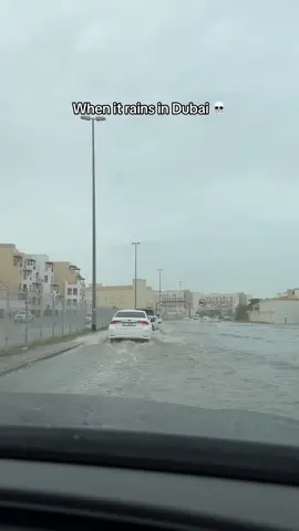 Might as well swim 🤣💀 #dubai_dxb_uae #dubairain #muslimcouple 