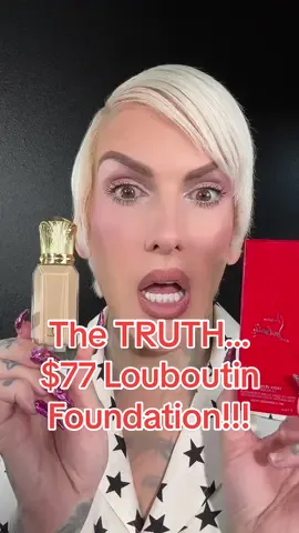 Is the NEW $77 foundation from @Christian Louboutin Beauty #JeffreeStar Approved?! 🧐 Overpriced or worth it?? #makeupreview #BeautyTok #foundation #louboutin 