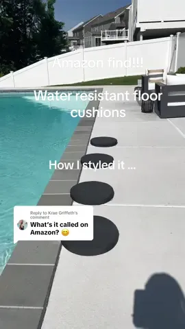 Replying to @Krae Griffeth these are water resistant cushions I converted to floor pillows. The work perfectly so far  @Malu Dewitt  #pooltok #amazonfinds #poolfurniture #swimmingpool #Swimlife #poollife #poolside #poolparty #poolvibes #blackgirltiktok #blackluxury #blackgirltiktok 