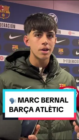 Marc Bernal es uno de los centrocampistas con más futuro de La Masia. A pesar de jugar de pivote, puede ocupar también la posición de interior. Le he preguntado por ello después del Barça Atlètic 2-1 Sestao River: “Mi posición es de 6, pero estoy cómodo de interior izquierdo o derecho. Estoy contento con las oportunidades que me da el míster, sea donde sea”, dice. @jijantesfutbolclub  #Barça #FCBarcelona #MarcBernal #parati #viral #Bernal #LaMasia #barçaentiktok 