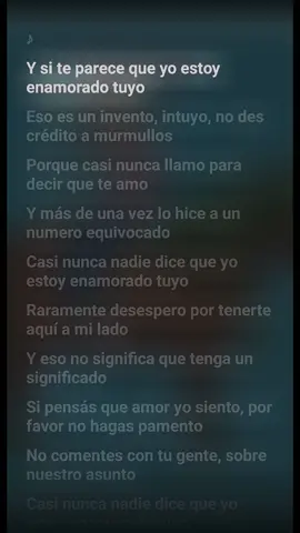 enamorado tuyo - cuarteto de nos #fyp #spotify #fourpage #enamoradotuyo #lirycs #lyricsvideo #parati #parati #parati #tiktokppnmeenparati 