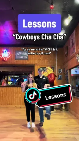 Lessons: Cowboy Cha Cha Please DM us your videos or suggestions/ideas so we can post on our page!  #countrydancing #linedance #countryswingdance #countryswing #thebanque #honkytonk #linedancing #partnerdancing #twostepping #video #dancecowboy #video #jzdance #jzdanceteam #howtodance #teachingtwostep #whoopaxe #eaglesnestrockincountrybar #thebanque #askmetodance #eastcoastswing #westcoastswing #viral #fyp #mollycustomsilver #virginia #california #fuegos #danceyourstyle 