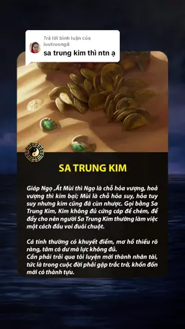 Trả lời @luutruong8 MỆNH SA TRUNG KIM (vàng trong cát)  #tuvi #tuvituongso #tuvisomenh #nguhanhnapam #satrungkim #xuhuongtiktok 