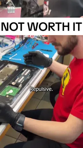 At what point is a #laptop not worth fixing? This Dell Inspiron from 2013 finally had the hard drive fail. I recovered the data but can I recover the #computer ? No. Everything on this #pc is broken and filthy. With the #Tech being 11 years old and needing a new case, keyboard, motherboard, screen, and hard drive, this #technology has done its job and is going to be recycled. #techtok 