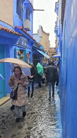 أجواء شتويه هذا الصباح شفشاون السياحة والمطر أو دكشي 