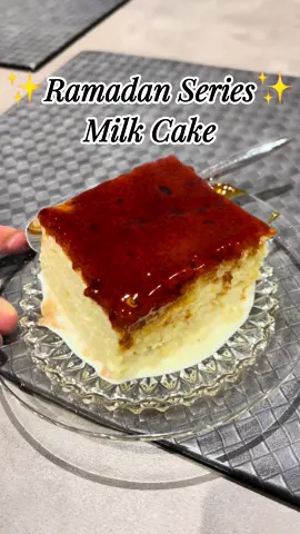 Recipe  -10 eggs -1 cup sugar -2 cups flour -1 tablespoon vanilla extract -1L milk -1 can of evaporated milk -600ml double cream -1/2 can of condensed milk -250ml caramel (you need to get this from Turkish shops!)  When adding the ingredients, add them slowly and continue blending! Mix 10 egg whites until cloudy. To that add the sugar, egg yolks and vanilla extract. Then sieve the flour into mixture. Make sure to flour your baking tray before pouring mixture. Put in oven for 25 minutes at 180 degrees.  Mix Double cream, evaporated milk, condensed milk and milk together. Pour the mixture over the cake. Let it sit for 10 minutes so it can soak up the mixture. Then melt the caramel and pour over the cake and spend evenly. Enjoy!  #fypシ #london #fyp #milkcake #cake #howto #Ramadan #foryoupage_tik_tok 