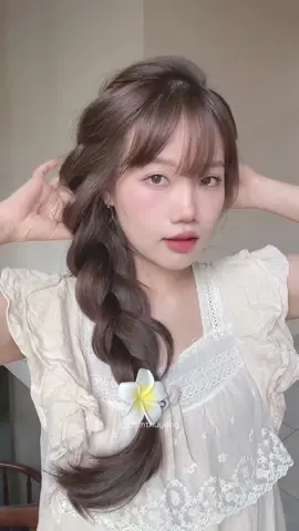 Tập 5: Tết tóc 1 bên và kẹp hoa sứ #hairstyle 