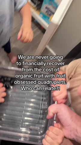 Everyone thinks its the cost of diapers 💰 that gets you when they’re young but its actually the organic fruit 🍉 bill.  #Quadruplets #CaffSQuad #Austin #Texas #DrippingSprings #ATX #RealLifeParenting #Infertility #RainbowBaby #MomsOfMultiples #OrganicFruit 