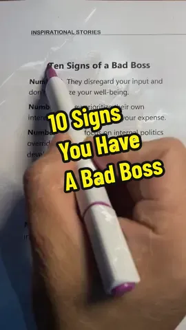10 Signs You Have A Bad Boss.   #lifecoach #moveinsilence #Job #Workplace #goodboss #badboss #boss #managers #ATWork #WorkFriends #life #mindset #motivation #inspirationalstories 