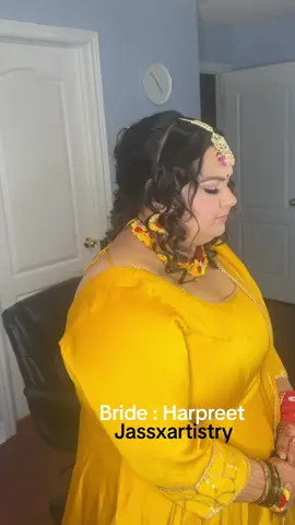 Haldi look for Bride Harpreet  Makeup and hair : jassxartistry #bramptonmakeupartist 
