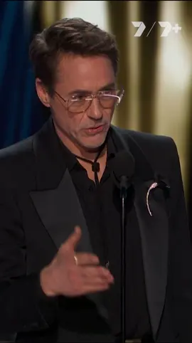 Robert Downey Jr. wins his first-ever Oscar for his role in #Oppenheimer ⭐️ Stream the #Oscars live and exclusive on 7plus now 🏆 #oscars2024 #robertdowneyjr