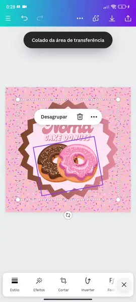 Criando minha logo 😍 #criar #logo #design #cakedonuts #minidonuts #donuts #empreeendedorismo #fy #foryou #canva #criacao 