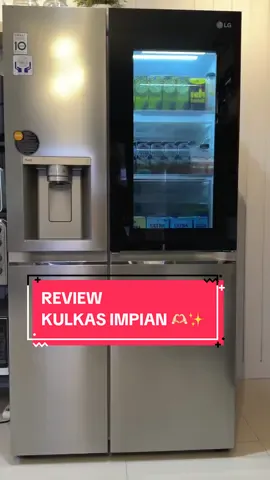 Kulkas ter worth it, fiturnya lengkap banget!!  #kulkas #reviewkulkas #kulkaslg #kulkascanggih #lginstaview #lgdoorindoor #kulkassidebyside #sidebyside #fyp #refrigerator 