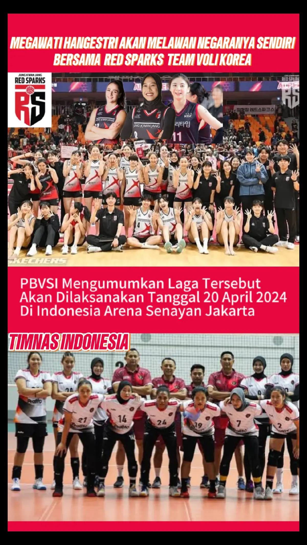 Red Sparks VS Timnas Indonesia #parkhyemin #koreanvolleyball #volikorea #voliindonesia #volleyball #megawatihangestri #jungkwanjang #redsparks 