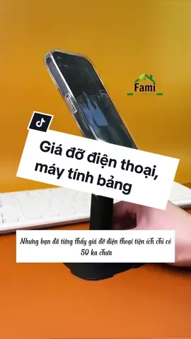 Giá đỡ điện thoại, thiết kế 3 trục thuận tiện điều chỉnh góc nhìn, chân đế chất liệu thép ổn định khi đặt máy tính bảng và điện thoại. #famistore #famistoregiadungxanh #giadodienthoai #giadodienthoaixoay360 #giadodienthoaimaytinhbang #tienich #giadungtienich #muataitiktok #xuhuong 