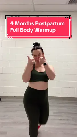 4 Months Postpartum Full Body Warmup #postpartum #postpartumworkout #fitmom #postpartumbody #mombod #realbody #MomsofTikTok 