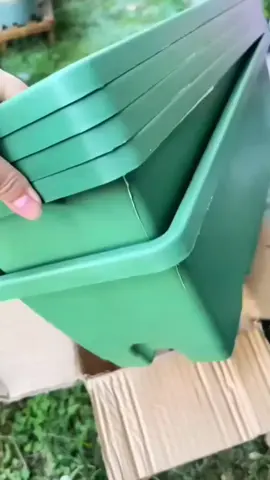 Chậu trồng cây chữ nhật 50x19x15cm bằng nhựa, kiểu tự tưới, kèm đế lót, hàng nhập,dày dặn,cứng cáp, nhựa dẻo 