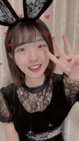 バニーどうだった？？ #黒バニー #バニーコスプレ #ボブヘア 