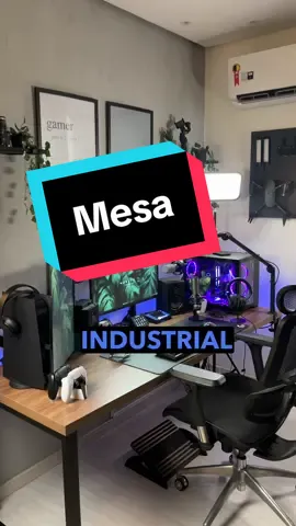 Mesa industrial pro setup! Sem duvidas o que vcs mais me perguntam nos comentarios e nas mensagens. #setupgamer #pcsetup #techtok #homeoffice #techtoktips #pcgamer #produtividade 
