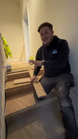 How To Clad Stairs In Oak 🤩🤩 (Part 1) #howto #oak #carpenter #carpentry #joinery #stairs #project #builder #construction #site #foryou #fyp 