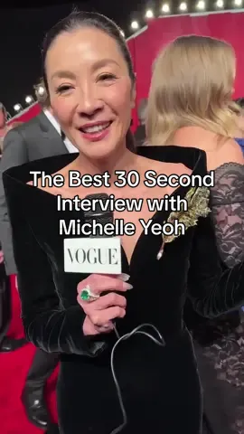 Among the best dressed stars at #vanityfair’s #Oscars party was Academy Award winning actress, #michelleyeoh. Last night, we caught up with the star before she joined her fellow A-listers inside the hottest party in Hollywood. 