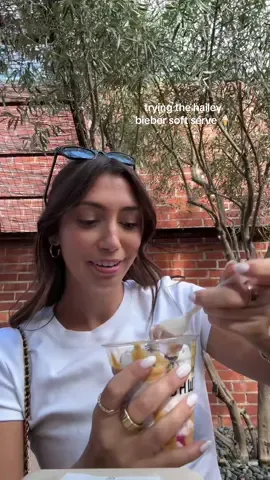 had to try the erewhon hailey bieber soft serve (hailey’s way!!!!) 👀 would you try it?!