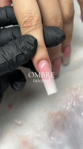 a smooth ombre ✨ used - @elegancenailsupply ‘pure white’ & size 14 kolinsky brush  #ombrenails #nailtutorial #classynails #nailsartvideos #fyp #nailfyp #parati #uñasacrilicas #acrylicnails 