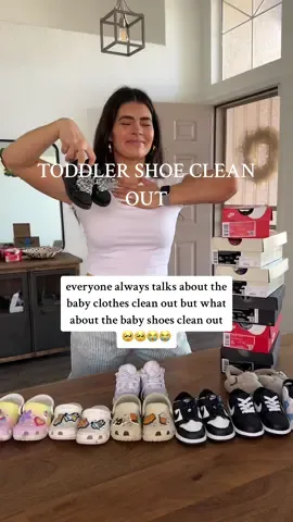 The way I get emotional everytime my toddler outgrows a pair of shoes!! 🥺😭 but loving my toddler’s new shoe lineup 🫶🏼 #toddlershoes #babyshoescollection #toddlersneakers #babysneakerhead #babyshoes #babydunks #toddlershoecollection #toddlermom #toddlerstyle 