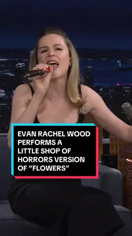 Evan Rachel Wood performs a @Little Shop of Horrors version of @Miley Cyrus’ “Flowers”! #FallonTonight #TonightShow #EvanRachelWood #MileyCyrus #LittleShopOfHorrors 