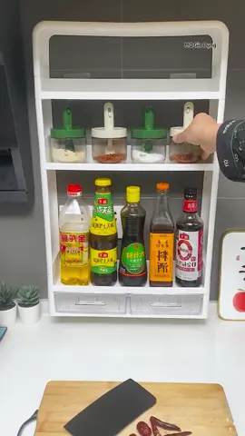 Kệ gia vị gắn tường, không cần khoan đục, lắp ráp dễ dàng #nhmq2001 #dogiadung #giadungtienich #giadungthongminh #giadung 