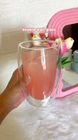 estetik glass ba kamo? 😉🥛 #doublewallglasscup #glasscup #doublewallcup #aestheticglassware #TikTokShop #tiktokshopfindsph #fyp #foryoupage 