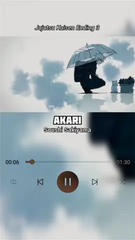 Akari - Soushi Sakiyama | Jujutsu Kaisen Ending 3 #anime #ending #songlyrics #jujutsukaisen #fyp 