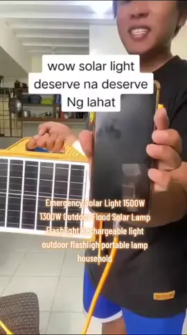 Emergency Solar Light 1500W 1300W Outdoor Flood Solar Lamp Flashlight Rechargeable light outdoor flashligh portable lamp household emergency camping long endurance#solar #emergencysolarlight #solarlight #fyp #foryou #foryoupage #tiktokshop #basurihorn #affiliatemarketing #tiktokviral 