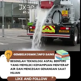 Teknologi aspal jalan anti banjir #sains #eksperimen #infounik #faktaduniaunik1 #infodunia #belajarditiktok #fypage 