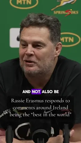 Coach Rassie is not too concerned about what the world are saying about Ireland at the moment.  #Springboks #StrongerTogether