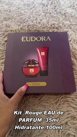 Kit Presente Eudora Rouge: Eau de Parfum 30ml + Creme Hidratante Corporal 100ml#eudora #eudorasiagerepara #eudoratiktokofficial 