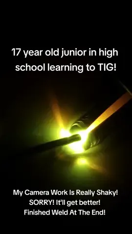 17 year old junior in high school learning to TIG weld!  #fyp #welding  #bluecollar #skilledtrades #welder #tig #tigwelder #teachersoftiktok #highschool #careertech #careertechteacher 