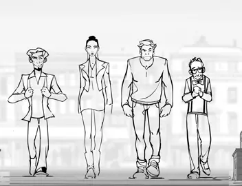 Character walk cycles comparison. #2danimation #TigersApprentice #cutscene #walkcycle 